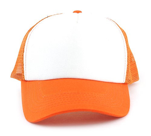 Image of NYFASHION101 Plain Mesh Trucker Hat - Breathable 6-Panel Daily Snapback Cap, Customizable Ideal for DIY Embroidery & Patches