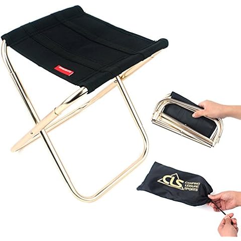Outdoor Folding Chair Portable Foldable Aluminum Alloy Camping Travel Chair Fishing Stool Backpacking Seat Stool Fishing Bedchairs Cover