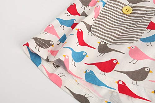 Frogwill Little Girls Long Sleeve Birdie Jersey Dresses Tunics 4T