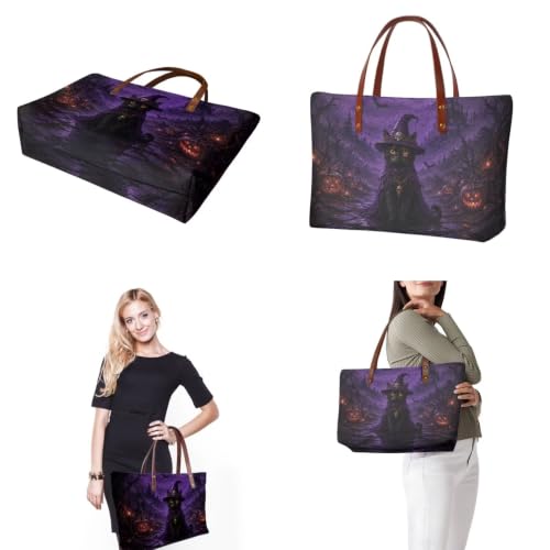 Image of Top Handle Purse for Women, Large Tote Handbag With PU Wallet Set, Gift for Mom