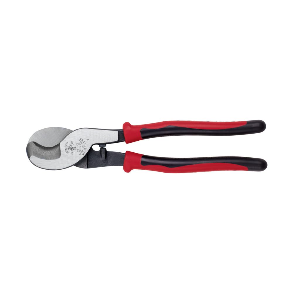 Klein Tools Journeyman J63050 kablo kesici, alüminyum, bakır ve iletişim kablosunu keser, makas çeneli, küçük