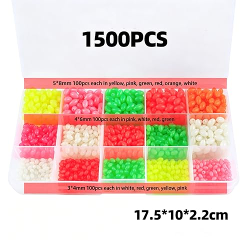 1500 Beads de Colores Luminiscentes para Pesca en Caja miniatura 2
