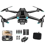 LYHFPV Dron con 4K HD Cámara para Adultos y Princi...: 【Cámara HD 4K】El dron LYHFPV equipa una cámara HD 4K con gran angular de 120° y ajustable en 90°.Combinado con el sistema de suspensión mejorado y la tecnología de posicionamiento por flujo óptico,este dron con cámara es más estable durante la captur...