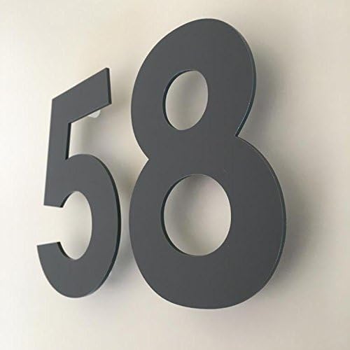 Graphite Grey Matt, Floating Finish, House Numbers - Century Gothic - 20 cm