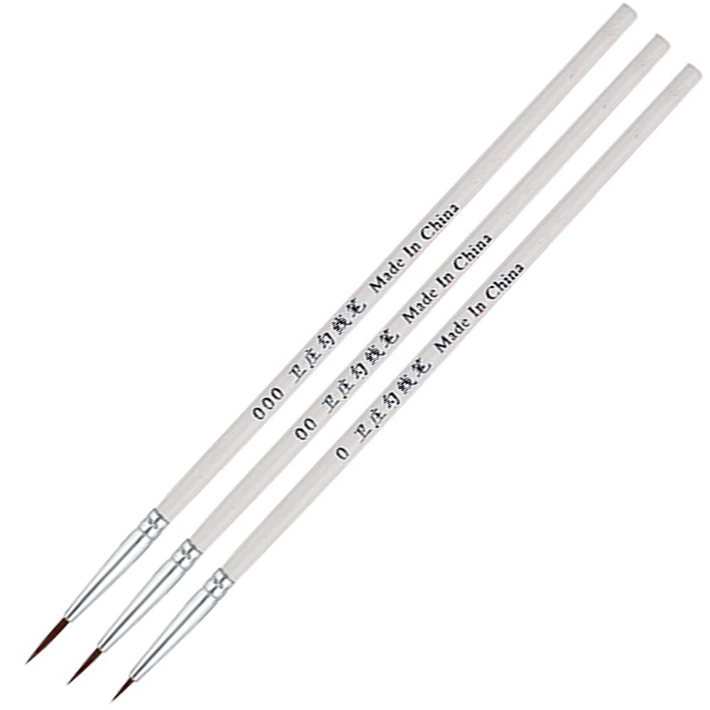 Amazon.co.jp: 画筆 3本セット 面相筆 水彩筆 極細筆 描きやすい スミ