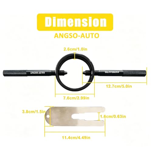 Image of Motorcycle Fork Service Kit with Spring Compressor & Oil Level Tool | Adjustable Fork Maintenance Tools, For Upside Down Streetbike Forks. Supports Spring Compression And Oil Level Setting