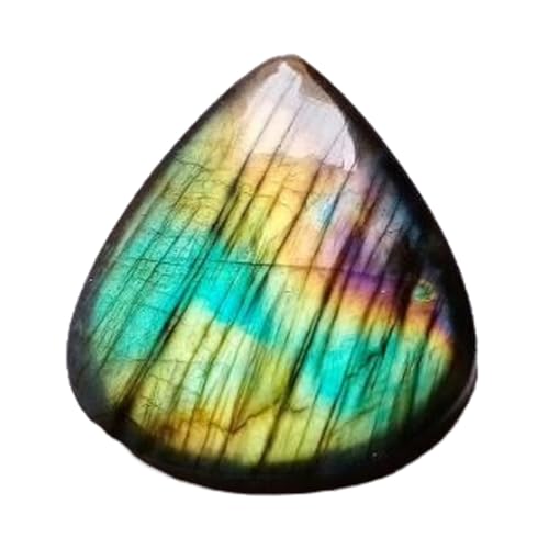 Cabochon labradorite naturelle poire 33x30mm pour création bijoux DIY