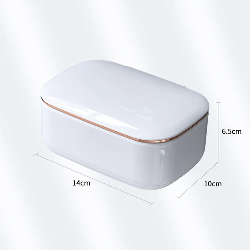Jabonera portátil for baño, Resistente al Agua, de Alta Capacidad, Ideal for el hogar y(Blue)