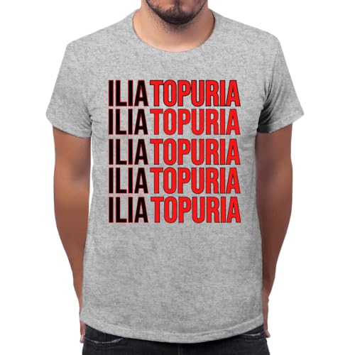 Forsca Ilia Topuria T-Shirt Classica da Uomo con Girocollo Small