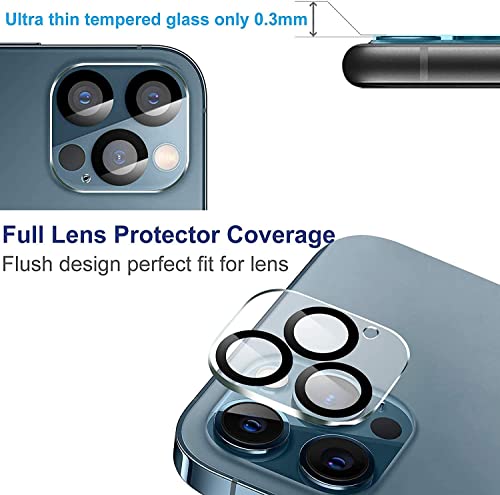 Image of Compatible with [Pack of 2] iPhone 11 Pro Max Back Camera Lens Protector Tempered Glass - Full Camera Coverage Smooth Finish with Easy Installation Kit
