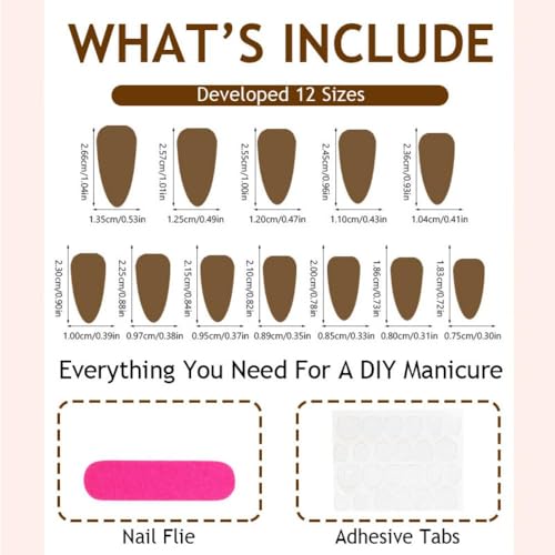Image of NBNTGH White French Tip Press on Nails Gold Line Fake Nails Medium Almond False Nail with Design Nude Glue on Nails Artificial Acrylic Full Cover Glossy Stick on Nail for Women Manicure 24Pcs