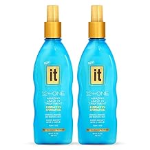 12-in-One Amazing Leave-In Hair Treatment 2 Pack - Infused with Keratin and Borage Oil to Hydrate Smooth and Nourish Hair - Conditioner Spray Strengthens and Protects Dry & Damaged Hair - IT 12-in-One
