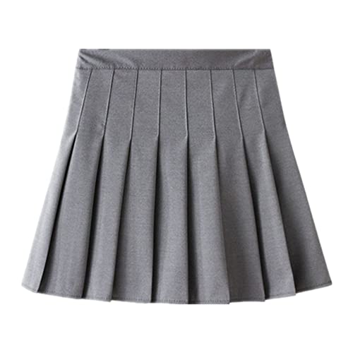 Jupes pour femme : jupe fendue à la taille mini couleur gris en taille M
