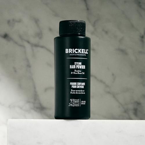 Brickell Men's Styling Hair Powder For Men, Creates Volume, Natural & Organic, Non-Greasy Texturizing Powder, 18g, Fragrance-Free