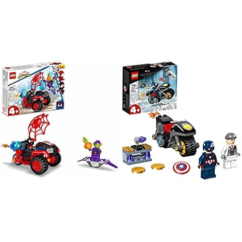 LEGO 10781 Marvel Spidey y su Superequipo Miles Morales: Tecnotrike de Spider-Man + Marvel Vegadores Capitán América contra Hydra Cover