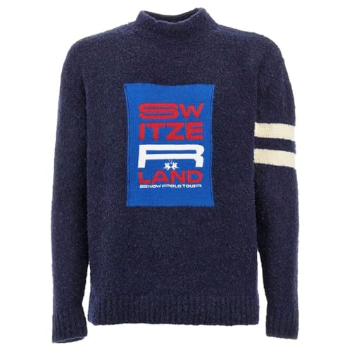 Pull bleu marine La Martina pour homme en polyamide de qualité