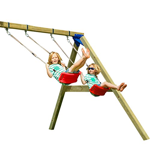 Blue Rabbit 2.0 Anbaumodul Doppelschaukel @Swing 2,40 m Schaukelgerüst Anbauschaukel mit 2 Schaukelsitzen und Grundanker