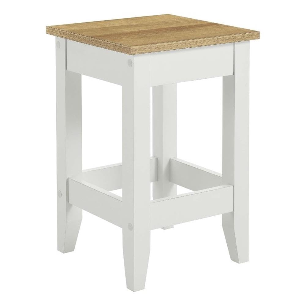 Modway Sunbrook Tabouret de comptoir de cuisine en chêne blanc de 55,9 cm – Tabouret de bar rustique pour îlot de cuisine ou bar à petit-déjeuner