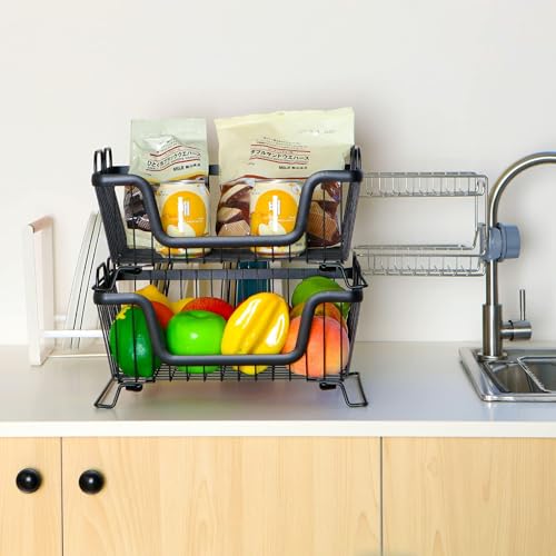 Cestas de almacenamiento de metal para organizar la cocina y la despensa moderna 8