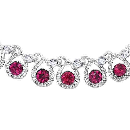 Image of Atasi International Diamond /Stones Necklace Set with Earrings for Women | Stylish Jewellery for Party, Wedding and Festive Occasions | Fashion Accessories