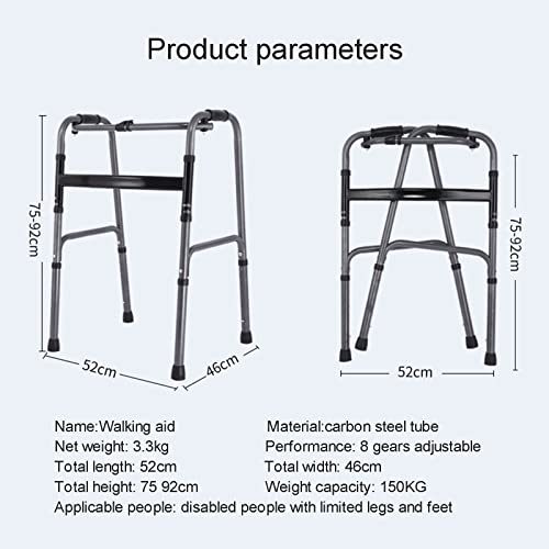 Déambulateur pliable avec siège et aide à la mobilité légère - 4