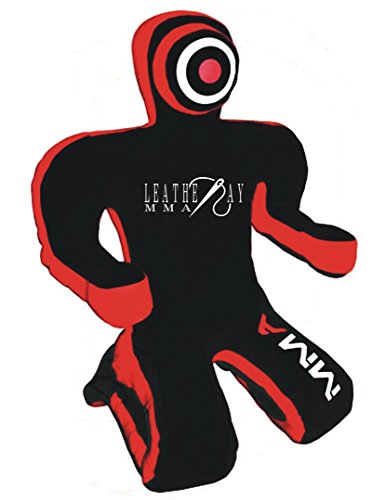 LEATHERAY MMA Jiu Jitsu Judo Punching Bag Grappling Dummy Black Canvas- 48 inches-Unfilled