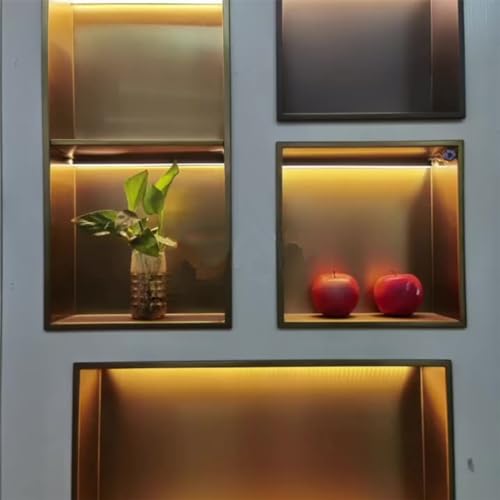 Niche de douche encastrée inox noir au design minimaliste épuré