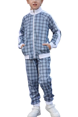 Arshiner Boy's Active Tracksuits Sets Full Zip Sports Jogging Suits Athletic Running 2 Piece Sweatsuits for 5-13 Years