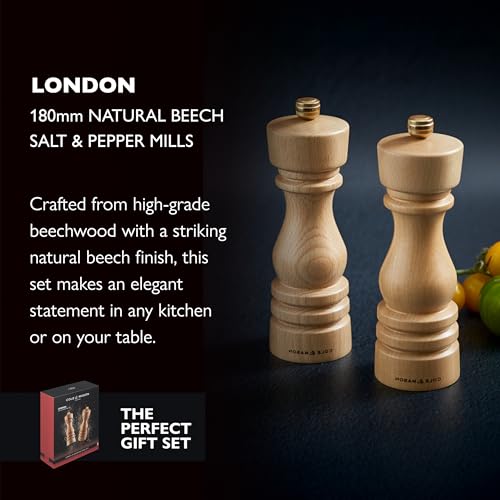 Cole & Mason London Refillable Spice Mill - Kitchen & Home Accessory - Salt and Pepper Grinder Set with Ceramic and Carbon Steel Mechanism - 7", Natural Beech by Cole & Mason - Image 2