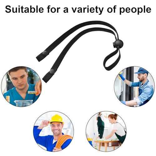 12 pieces adjustable ear straps anti slip ear loop extension hook straps mask holder extender for nurse dust workers food workers to relieve black