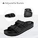 SAGUARO Herren Zehentrenner Hausschuhe Damen Sandalen Sommer Eva Pantoletten Flach Clogs Strand Slippers Schwarz 42