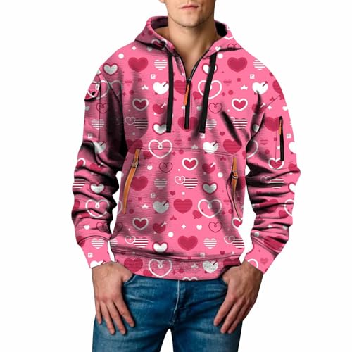Sudadera con estampado gráfico 3D y media cremallera: ropa de protección solar para hombre