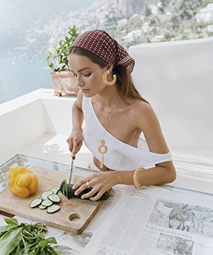 Boho Earrings Necklace Bracelet Handmade Lightweight Rattan Dangling Earrings Long Chain Tassel Rattan Disc Pendant Necklace Woven Rattan Bangle Bohemian Summer Beach Jewelry For Women Girls #TOP2