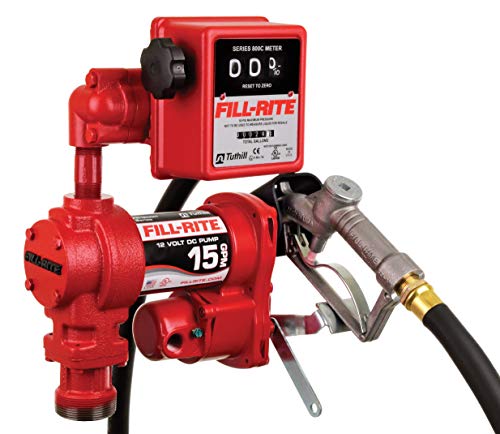 Fill-Rite FR1211H 12V 15 GPM Fuel Transfer Pump w/Standard Mechanical Meter Package (Gallons)