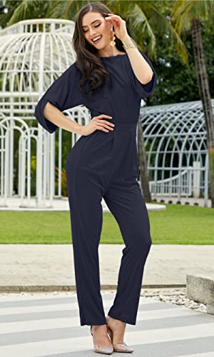 Image of KOH KOH Womens Short Sleeve Semi Formal Cocktail One Piece Jumpsuit Romper