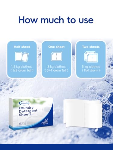 Ecofresheet Laundry Detergent Sheets – 60 Loads - Quick Dissolve, No Residue - Lightweight, Eco-Friendly & Travel Size Laundry Sheets - Linen - Image 6