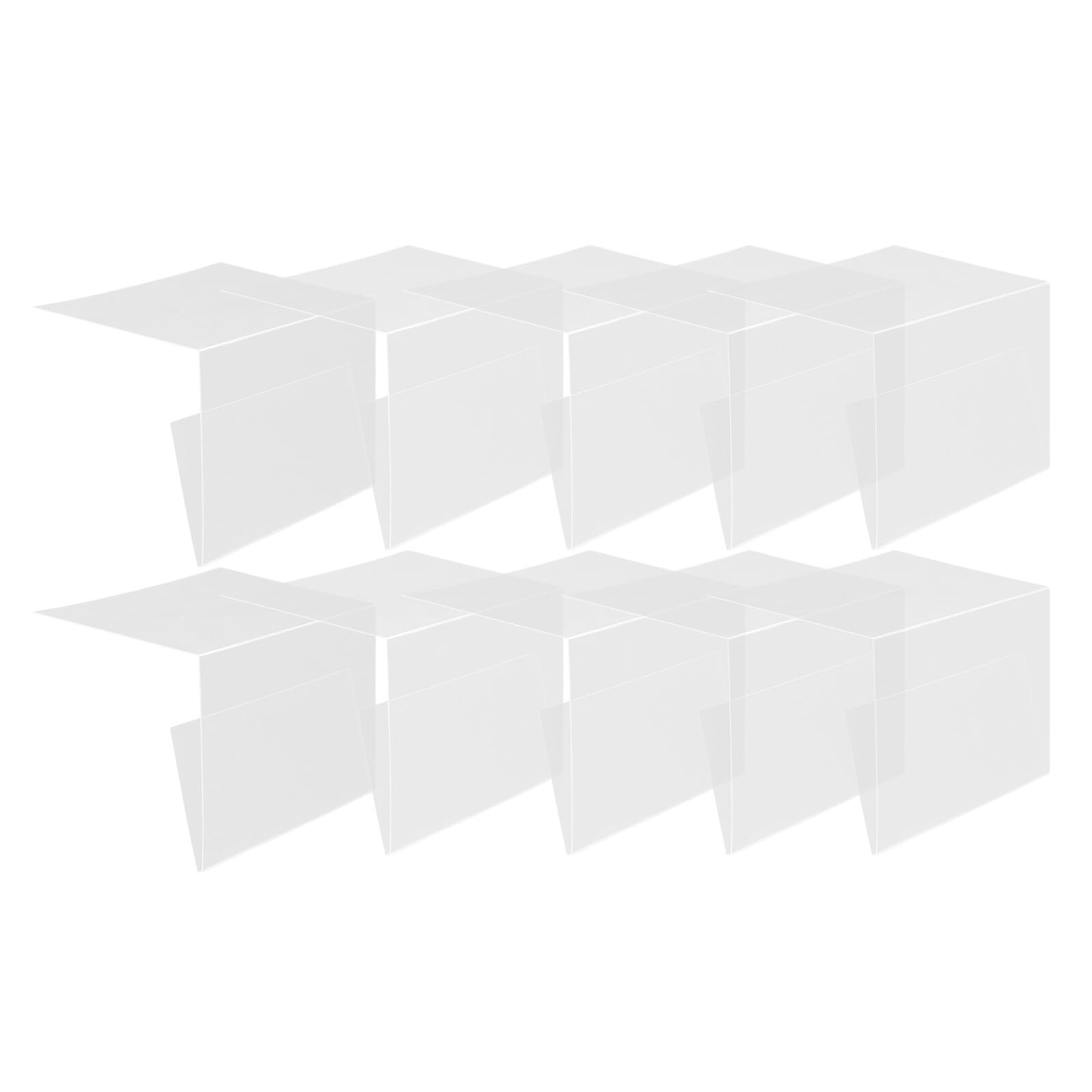 Angoily 5 Ensembles Porte Étiquettes Pvc Transparent Rigide Support De Prix Pour Étagère Magasin Bibliothèque Affichage Promotionnel 10 Pièces * 5