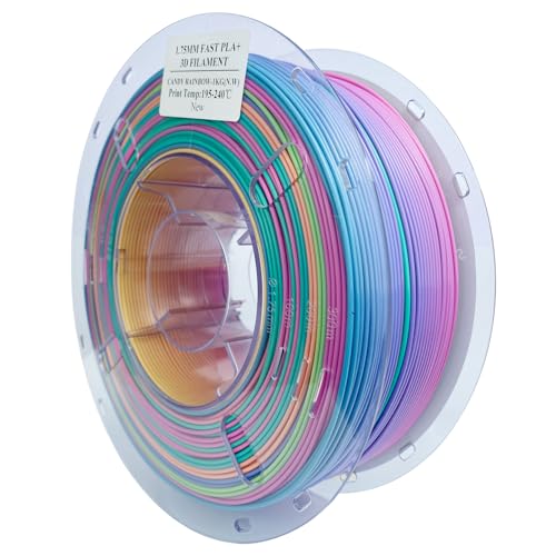 Image of EPAX High Speed PLA+ 3D Printer Filament, Fast PLA 3D Printing Filament, 1.75mm, Dimensional Accuracy + /- 0.03 mm, 1KG Spool (Candy Rainbow)
