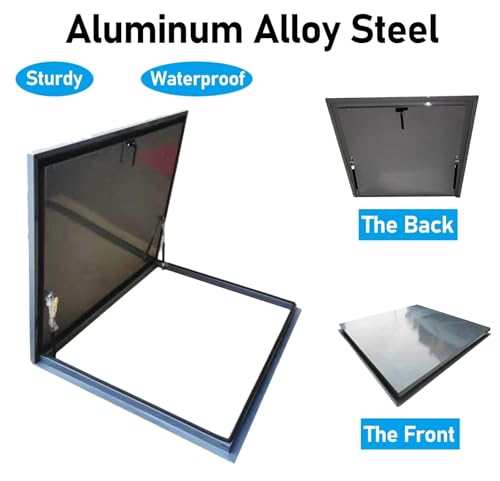 Trampilla de techo con aislamiento y panel de acero galvanizado anticaídas de 75 x 50 cm 4