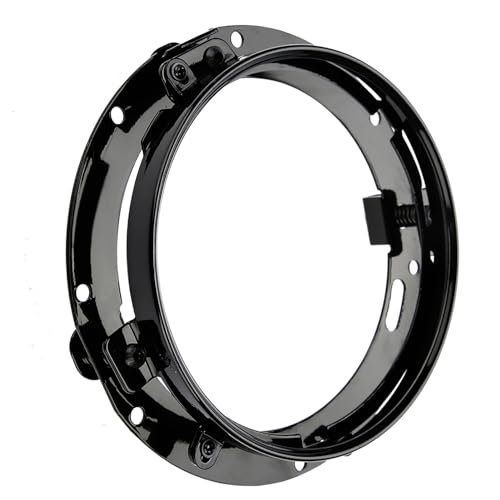 Regun Anillo redondo del faro, Soporte redondo para faros delanteros de motocicleta de 7 pulgadas para faros de motocicleta