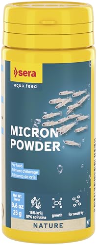 sera Micron Nature 50 ml (25 g) - Staubfeines Aufzuchtfutter mit Zoo- (18 % Krill) und Phytoplankton (51 % Spirulina), Jungfischfutter bzw. Korallenfutter und Muschel Futter oder Fächergarnelen