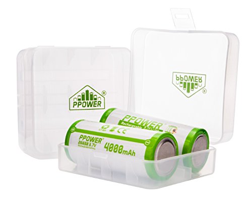 2X Ppower battery box, storage box, for 2x 26650 batteries, battery case (batteries are not included) P-Power