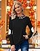 LAZYCHILD Halloween Shirts for Women Spooky Season Long Sleeve Halloween Ghost Graphic Shirt Fall Pumpkin Tops