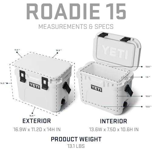 Image of YETI Roadie 15 Hard Cooler with DoubleDuty Shoulder Strap