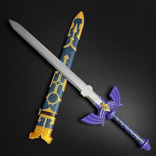 otaku gear 37 Inch Heroic Master Foam Sword with Plastic Scabbard Prop for Cosplay LARP Halloween Costume and Display