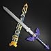 otaku gear 37 Inch Heroic Master Foam Sword with Plastic Scabbard Prop for Cosplay LARP Halloween Costume and Display