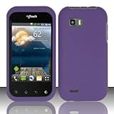 PURPLE Hard Rubber Feel Plastic Case for LG myTouch Q C800 / Maxx Q (T-Mobile Slider Version Only)...