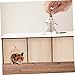 balacoo 1pc Wooden Hamster Hideout House Multi-Chamber Cozy Nest for Pets for Sleeping and Playing Pet Sleeping Nest Hamster Hiding Place