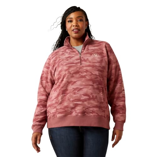 Image of ARIAT womens Logo 1 /2 Zip Sweatshirt
