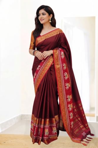 Image of SUPERLAXMI Self Design Kanjivaram Jacquard, Art Silk Saree